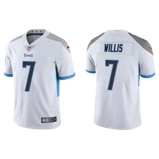 Men's Titans Malik Willis White 2022 NFL Draft Vapor Limited Jersey