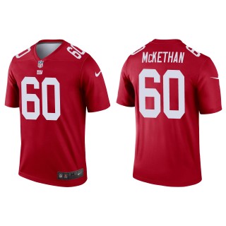 Men's Giants Marcus McKethan Red 2022 NFL Draft Inverted Legend Jersey