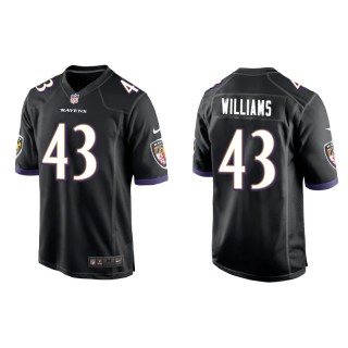 Men's Ravens Marcus Williams Black Game Jersey