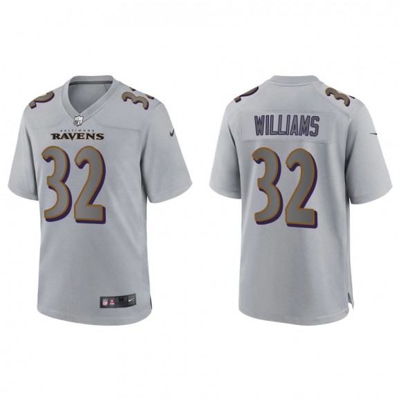 Men's Marcus Williams Baltimore Ravens Gray Atmosphere Fashion Game Jersey
