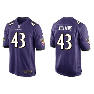 Men's Ravens Marcus Williams Purple Game Jersey