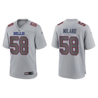 Men's Buffalo Bills Matt Milano Gray Atmosphere Fashion Game Jersey