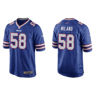 Men's Buffalo Bills Matt Milano Royal Game Jersey