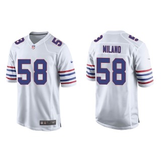 Men's Buffalo Bills Matt Milano White Alternate Game Jersey