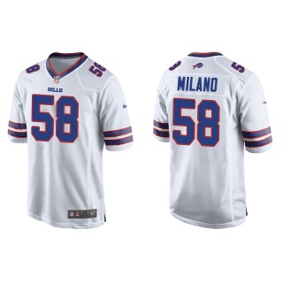 Men's Buffalo Bills Matt Milano White Game Jersey