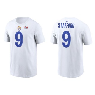 Matthew Stafford Rams Super Bowl LVI  Men's White T-Shirt