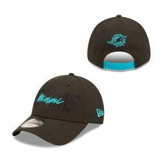 Miami Dolphins Black 2022 NFL Draft 9FORTY Adjustable Hat