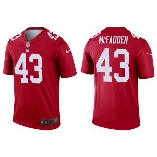 Men's Giants Micah McFadden Red 2022 NFL Draft Inverted Legend Jersey