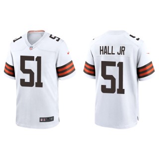 Browns Michael Hall Jr. White Game Jersey