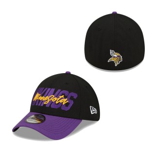 Minnesota Vikings Black Purple 2022 NFL Draft 39THIRTY Flex Hat