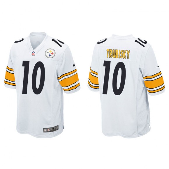 Men's Steelers Mitchell Trubisky White Game Jersey