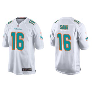 Men's Miami Dolphins Mohamed Sanu White Game Jersey