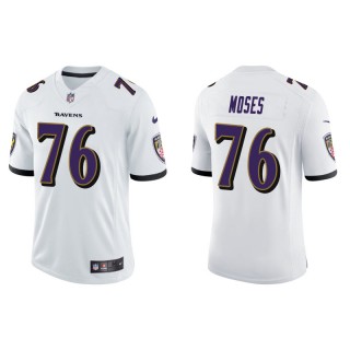 Men's Ravens Morgan Moses White Vapor Limited Jersey