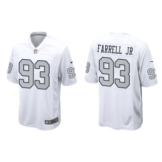 Men's Raiders Neil Farrell Jr. White Alternate Game Jersey