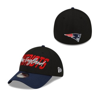 New England Patriots Black Navy 2022 NFL Draft 39THIRTY Flex Hat