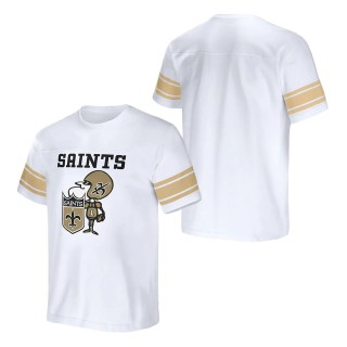 Men's New Orleans Saints NFL x Darius Rucker Collection by Fanatics White Football Striped T-Shirt