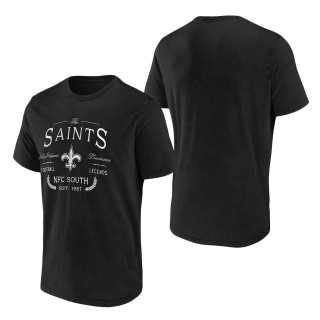 Men's New Orleans Saints NFL x Darius Rucker Collection by Fanatics Black T-Shirt
