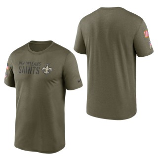 Men's New Orleans Saints Olive 2022 Salute to Service Legend Team T-Shirt