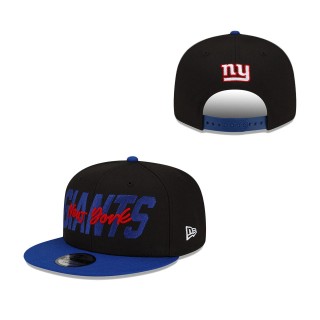 New York Giants Black Royal 2022 NFL Draft 9FIFTY Snapback Adjustable Hat
