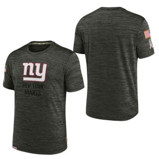 Men's New York Giants Brown 2022 Salute to Service Velocity Team T-Shirt