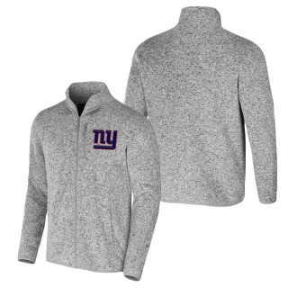 Men's New York Giants NFL x Darius Rucker Collection by Fanatics Heather Gray Fleece Full-Zip Jacket