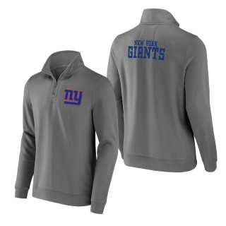 Men's New York Giants NFL x Darius Rucker Collection by Fanatics Gray Tri-Blend Quarter-Zip Sweatshirt