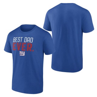 Men's New York Giants Fanatics Branded Royal Best Dad Ever Team T-Shirt