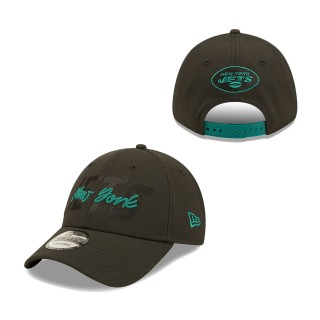 New York Jets Black 2022 NFL Draft 9FORTY Adjustable Hat