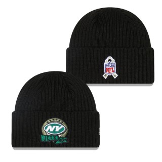 Men's New York Jets Black 2022 Salute To Service Knit Hat