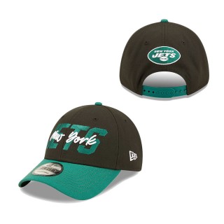 New York Jets Black Green 2022 NFL Draft 9FORTY Adjustable Hat