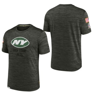 Men's New York Jets Brown 2022 Salute to Service Velocity Team T-Shirt
