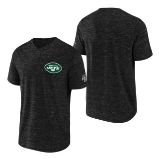 Men's New York Jets NFL x Darius Rucker Collection by Fanatics Black Slub Henley T-Shirt