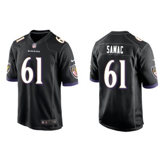 Ravens Nick Samac Black Game Jersey