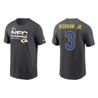 Odell Beckham Jr. Rams 2021 NFC Champions Locker Room Trophy Men's Anthracite T-Shirt