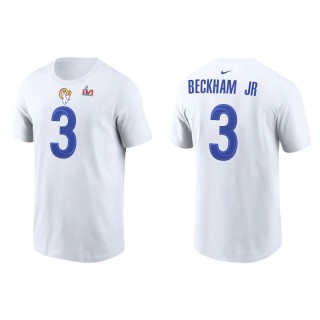 Odell Beckham Jr. Rams Super Bowl LVI  Men's White T-Shirt