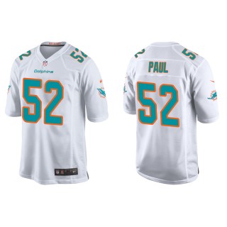 Dolphins Patrick Paul White Game Jersey