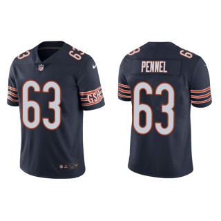 Men's Chicago Bears Pennel Navy Vapor Limited Jersey
