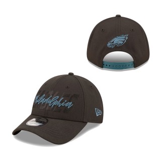 Philadelphia Eagles Black 2022 NFL Draft 9FORTY Adjustable Hat