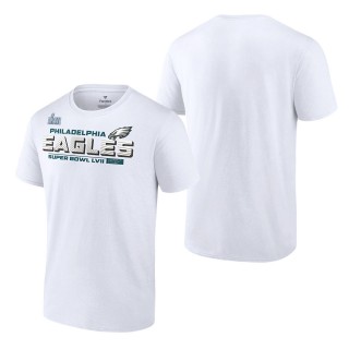 Men's Philadelphia Eagles Fanatics Branded White Super Bowl LVII Vivid Striations T-Shirt