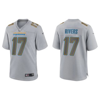 Men's Philip Rivers Los Angeles Chargers Gray Atmosphere Fashion Game Jersey