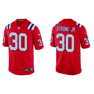 Men's Patriots Pierre Strong Jr. Red 2022 NFL Draft Alternate Game Jersey