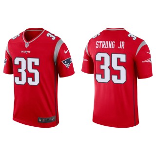 Men's New England Patriots Pierre Strong Jr. Red Inverted Legend Jersey
