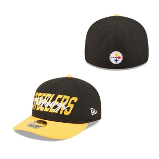 Pittsburgh Steelers Black Gold 2022 NFL Draft Low Profile 59FIFTY Fitted Hat