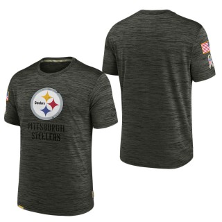 Men's Pittsburgh Steelers Brown 2022 Salute to Service Velocity Team T-Shirt