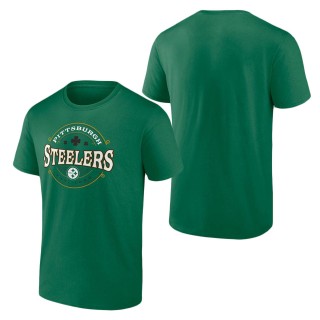 Men's Pittsburgh Steelers Fanatics Branded Kelly Green Lucky Team T-Shirt