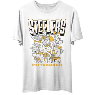 Men's Pittsburgh Steelers White NFL x Nickelodeon T-Shirt