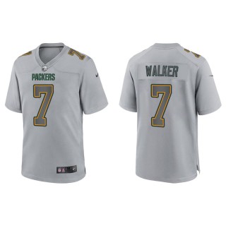 Men's Quay Walker Green Bay Packers Gray Atmosphere Fashion Game Jersey