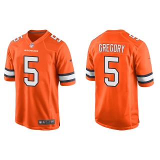 Men's Broncos Randy Gregory Orange Alternate Game Jersey