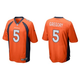 Men's Broncos Randy Gregory Orange Game Jersey