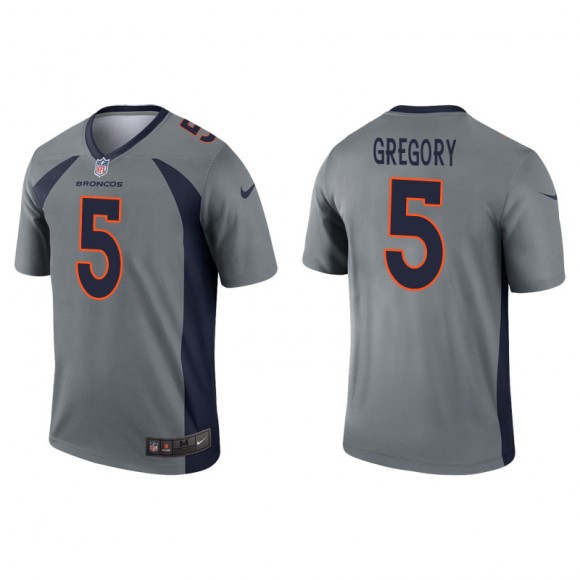 Men's Broncos Randy Gregory Gray Inverted Legend Jersey